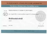 Certifikt chovateskej stanice